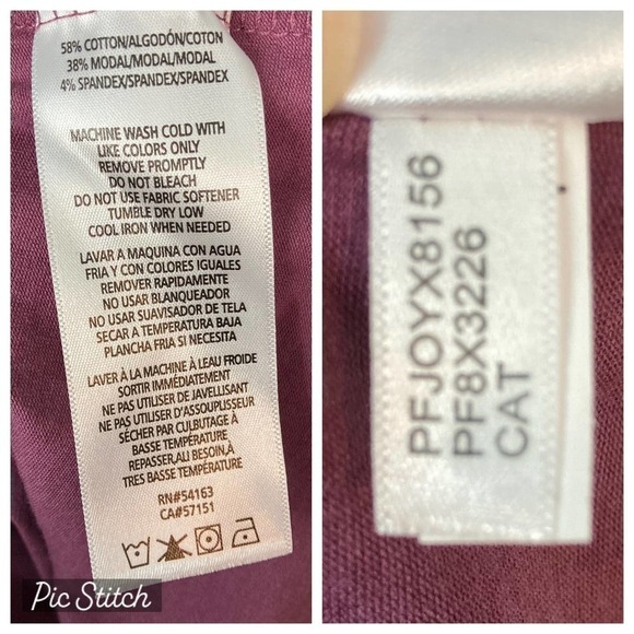 𝅺calvin Klein Performance Cabernet Logo Stretch 3/4 Sleeve Dolman Top Plus 1X - Picture 6 of 12